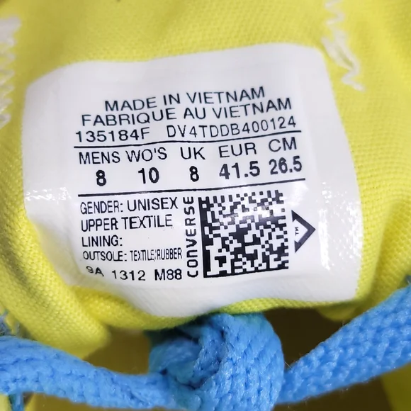 Converse All Star Blue and Yellow Low-Top Sneakers - Picture 12 of 12